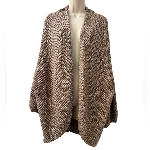 Worthington Woman 1X Women’s Metallic Knit Cocoon Cardigan Sweater - Size 1X - Picture 1 of 9